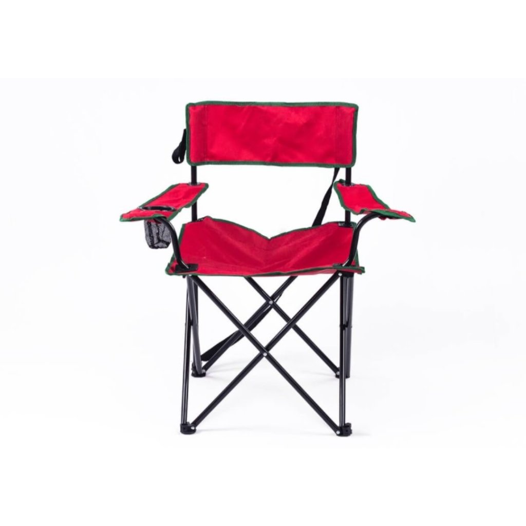 Katlanır Omuz Askılı Kamp Sandalyesi Kırmızı