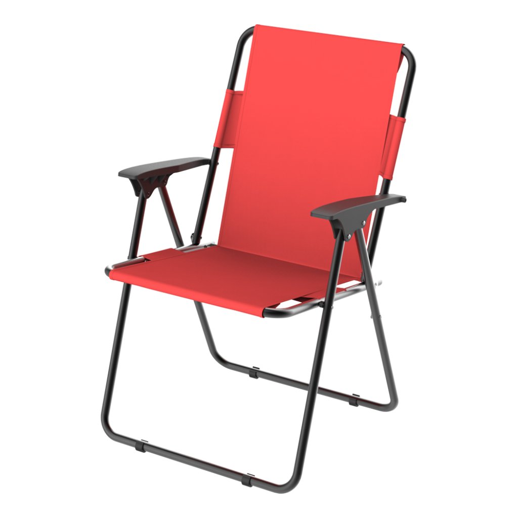 Katlanır Plaj Sandalyesi Kırmızı